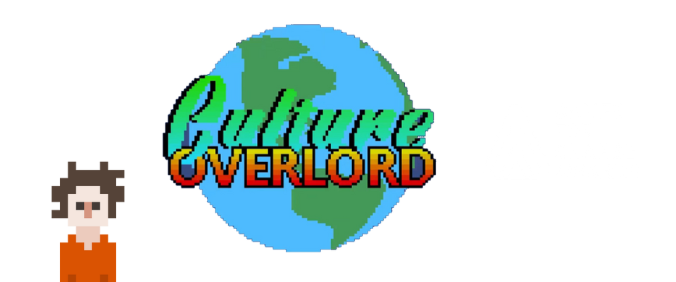 Logo for media literacy video game Culture Overlord, a game about healthy relationships. 2022 Games for Change Awards 'Best Learning Game' nominee, 2021 GEE Learning Games Award finalist, 2020 Life Love Game Design Challenge winning game.